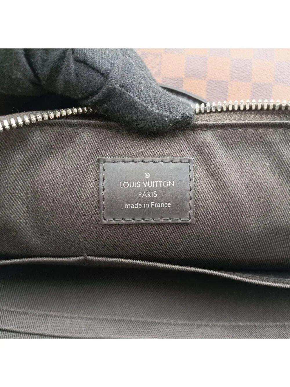 Louis Vuitton Pdj Porte Documents Jules Ebene Noir Damier Canvas Leather